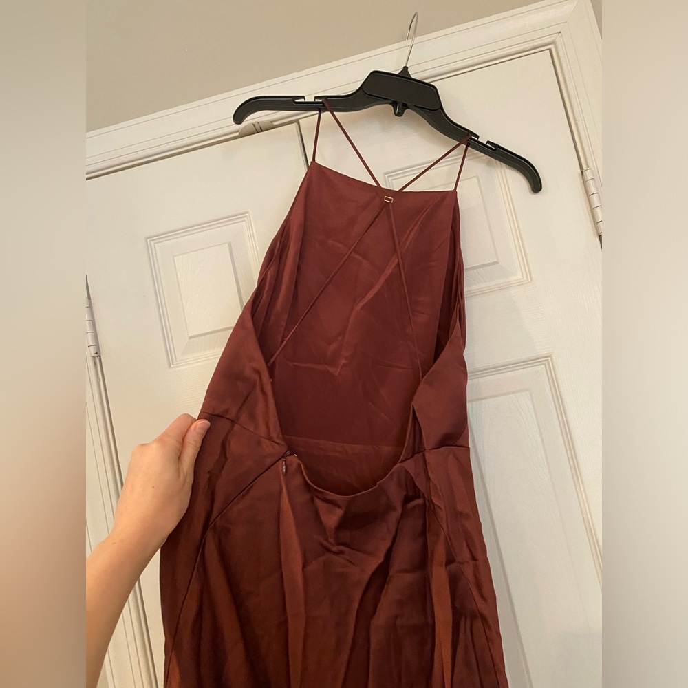 Jason Wu Pre-Fall 2017 Strappy Backless Formal Gown in Wine Red Color Sz 10 - Picture 5 of 13